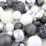 HKH Conjunto de 100 Bolas de Natal - Cinzento/Branco