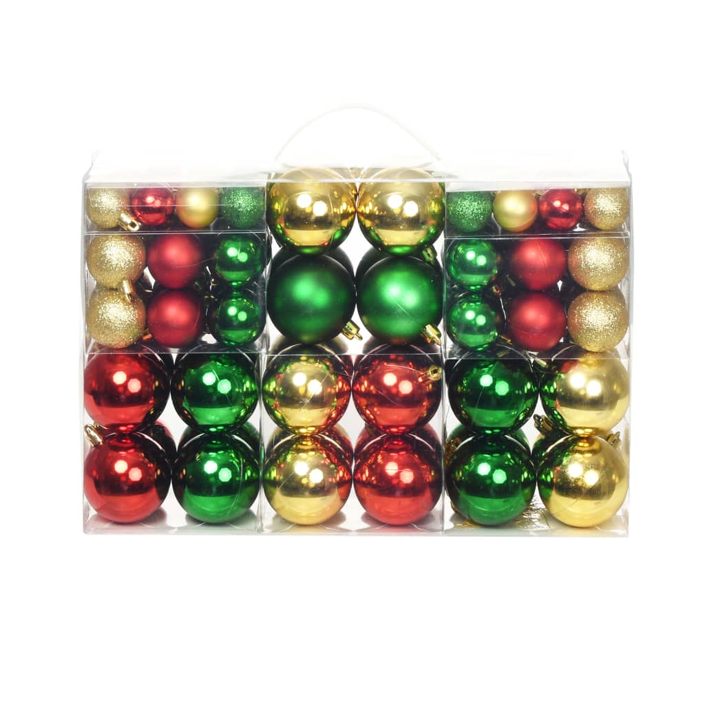 HKH Conjunto de 100 Bolas de Natal - Vermelho/Dourado/Verde
