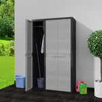 HKH Armario Almacenaje para Jardín C/ 4 Estanterías y - Gris