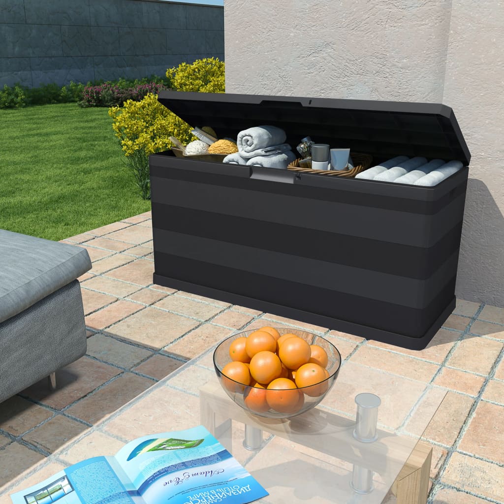 HKH Caja de Almacenamiento de Jardín - Negro