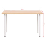 HKH Mesa de Jantar Cor e Branco em Carvalho
