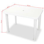 HKH Conjunto Bistrô 3 Pcs Plástico - Branco