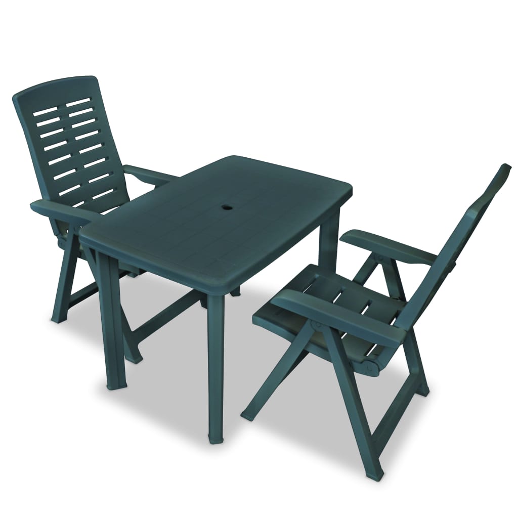 HKH Juego de Bistró 3 Piezas Plástico - Verde