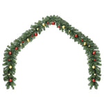 HKH Grinalda de Natal Decorada com Enfeites e Luzes LED