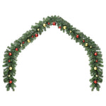 HKH Guirnalda de Navidad Decorada con Adornos y Luces LED