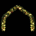 HKH Guirnalda de Navidad Decorada con Adornos y Luces LED