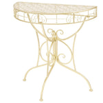 HKH Mesa de Apoio Vintage Semicircular Dourado em Metal