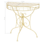 HKH Mesa de Apoio Vintage Semicircular Dourado em Metal