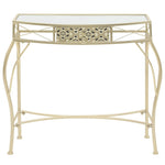 HKH Mesa de Apoio de Estilo Francês Dourado em Metal
