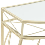 HKH Mesa de Apoio de Estilo Francês Dourado em Metal