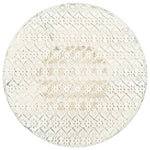 HKH Mesa de Bar Estilo Vintage Redonda Branco em Metal