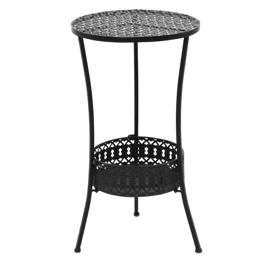 HKH Mesa Bistrô 40x70 Cm Metal - Preto