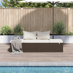 HKH Espreguiçadeira De Jardim 195x60 Cm Vime Pe Castanho - Marrom