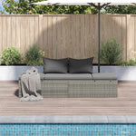 HKH Espreguiçadeira De Jardim 195x60 Cm Vime Pe Cinzento - Cinzeto