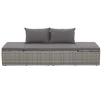 HKH Espreguiçadeira De Jardim 195x60 Cm Vime Pe Cinzento - Cinzeto