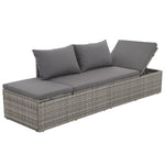 HKH Espreguiçadeira De Jardim 195x60 Cm Vime Pe Cinzento - Cinzeto