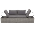 HKH Espreguiçadeira De Jardim 195x60 Cm Vime Pe Cinzento - Cinzeto