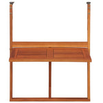 HKH Mesa de Varanda Suspensa 64,5x44x80 Cm Madeira de Acácia Maciça - Marrom