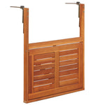 HKH Mesa de Varanda Suspensa 64,5x44x80 Cm Madeira de Acácia Maciça - Marrom