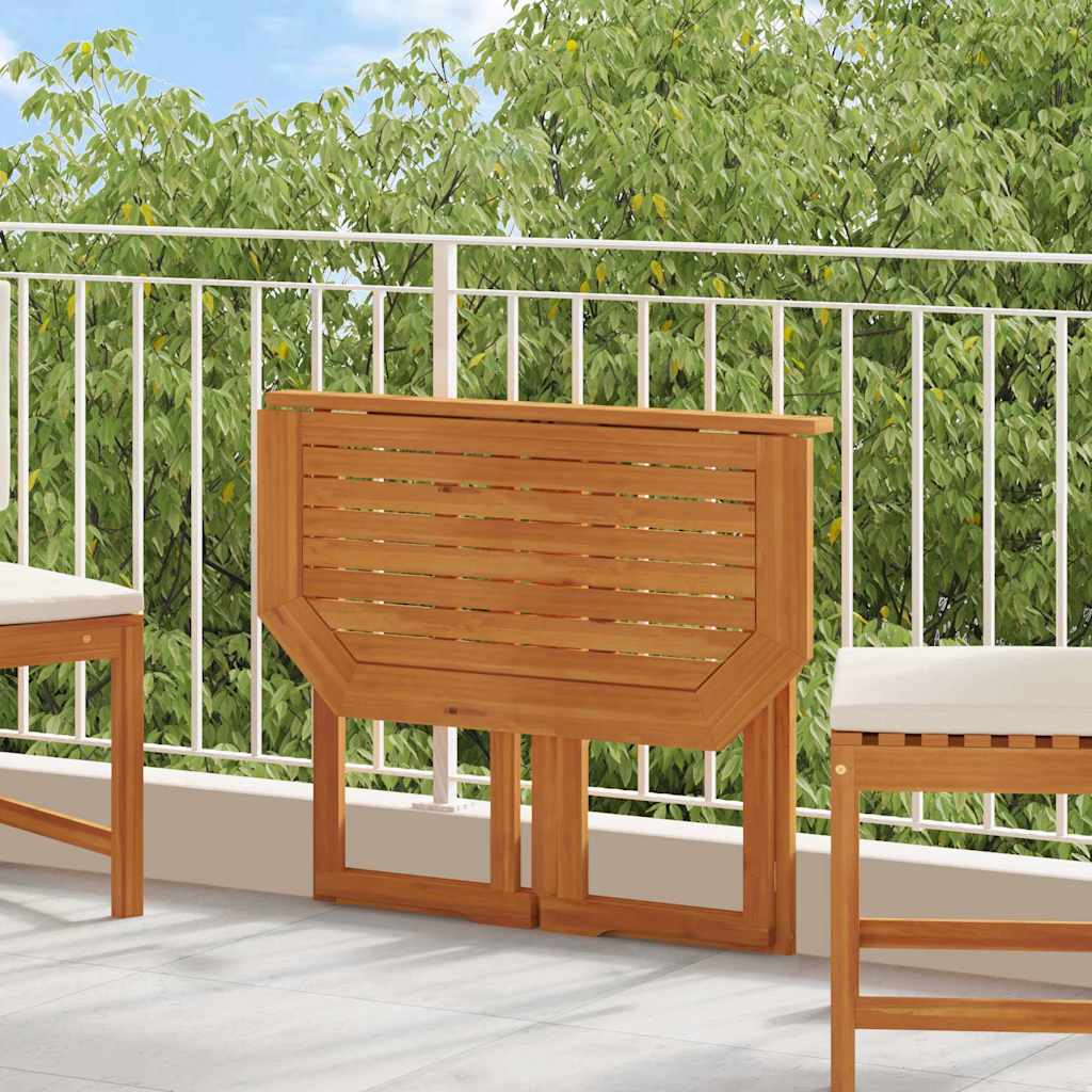Mesa bistró HKH 90x50x75 cm de madera maciza de acacia - Marrón