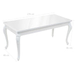 HKH Mesa de Jantar Brilhante - Branco