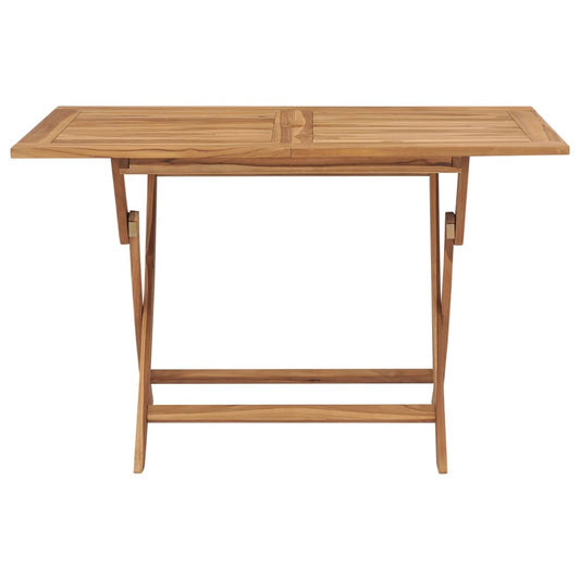 HKH Mesa de Jardim Dobrável 120x70x75 Cm Madeira Teca Maciça - Marrom