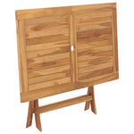 HKH Mesa de Jardim Dobrável 120x70x75 Cm Madeira Teca Maciça - Marrom