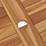 HKH Mesa de Jardim Dobrável 120x70x75 Cm Madeira Teca Maciça - Marrom
