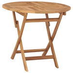 HKH Mesa de Jardim Dobrável 85x76 Cm Madeira Teca Maciça - Marrom