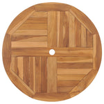 HKH Mesa de Jardim Dobrável 85x76 Cm Madeira Teca Maciça - Marrom