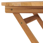 HKH Mesa de Jardim Dobrável 85x76 Cm Madeira Teca Maciça - Marrom