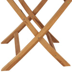 HKH Mesa de Jardim Dobrável 85x76 Cm Madeira Teca Maciça - Marrom