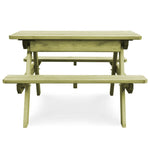 HKH Mesa Infantil com Bancos P/ Piqueniques Pinho Impregnado - Verde