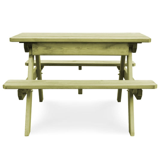 HKH Mesa Infantil com Bancos P/ Piqueniques Pinho Impregnado - Verde