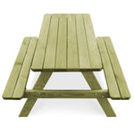 HKH Mesa Infantil com Bancos P/ Piqueniques Pinho Impregnado - Verde