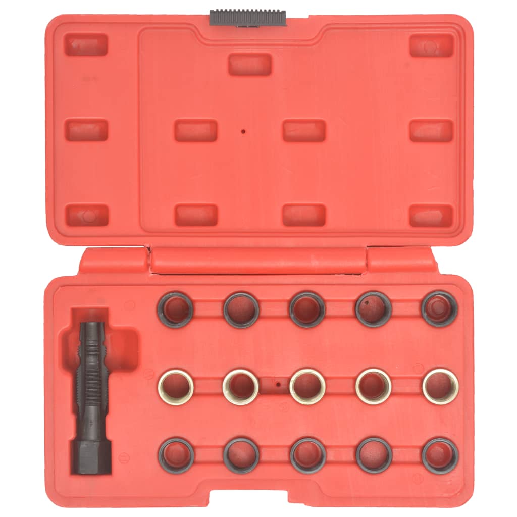 HKH Kit de Reparação para Roscas de Velas de Incandescência M14x1.25 - 16 Peças
