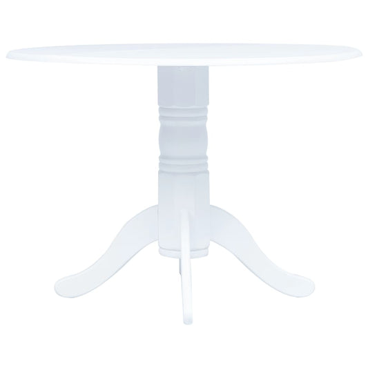 HKH Mesa de Jantar Madeira Maciça de Seringueira - Branco