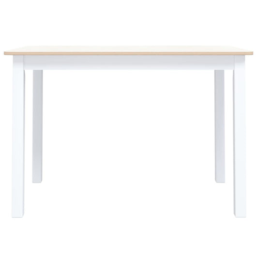 Mesa de Comedor HKH Madera de Hevea y Marrón - Blanco