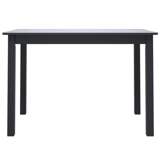HKH Mesa de Comedor de Madera Maciza de Caucho - Negro