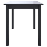 HKH Mesa de Jantar Madeira Maciça de Seringueira - Preto