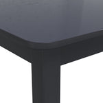 HKH Mesa de Jantar Madeira Maciça de Seringueira - Preto