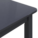 HKH Mesa de Jantar Madeira Maciça de Seringueira - Preto