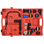HKH Kit de Prueba de Presión para Sistemas de Refrigeración y Tapas de Radiador - 18 Piezas