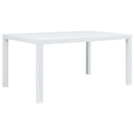 HKH Mesa de Jardim Plástico com Aspeto de Vime - Branco