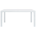 HKH Mesa de Jardim Plástico com Aspeto de Vime - Branco