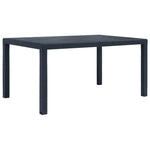 HKH Mesa Jardim Plástico com Aspeto de Vime - Antracite