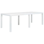 HKH Mesa de Jardim Plástico com Aspeto de Vime - Branco