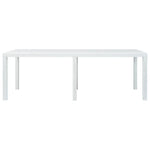 HKH Mesa de Jardim Plástico com Aspeto de Vime - Branco