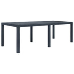 HKH Mesa de Jardim Plástico C/ Aspeto de Vime - Antracite