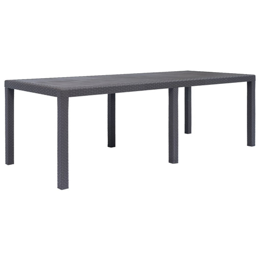 HKH Mesa de Jardim Plástico Castanho com Aspeto de Vime - Marrom